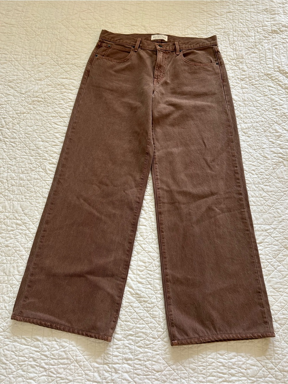 SLVRLAKE Mica Wide-Leg Jeans in Brown size 30 - Picture 4 of 10